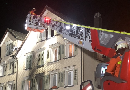 Autodrehleiter im Einsatz